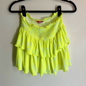 Elsie & Fred High Waisted Layered Ruffle Mini Skirt